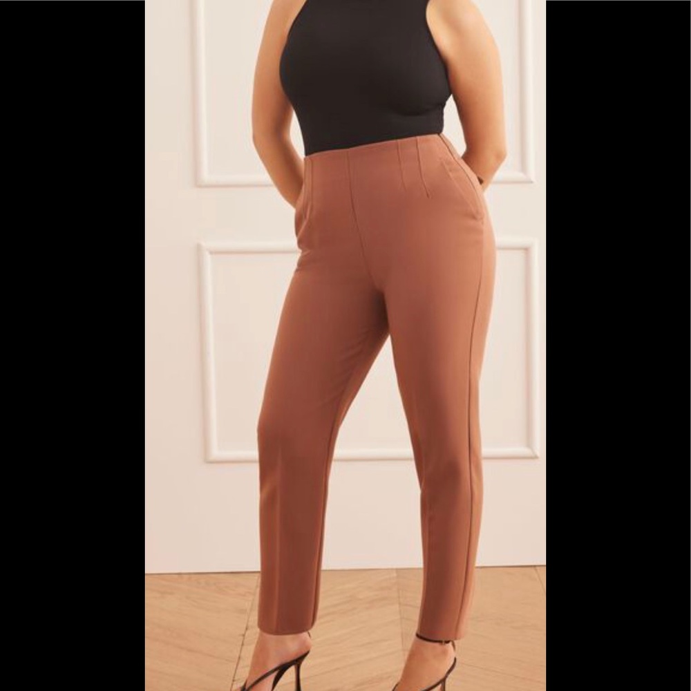 Ankle pant - Dynamite Kendall Side zip (brown)